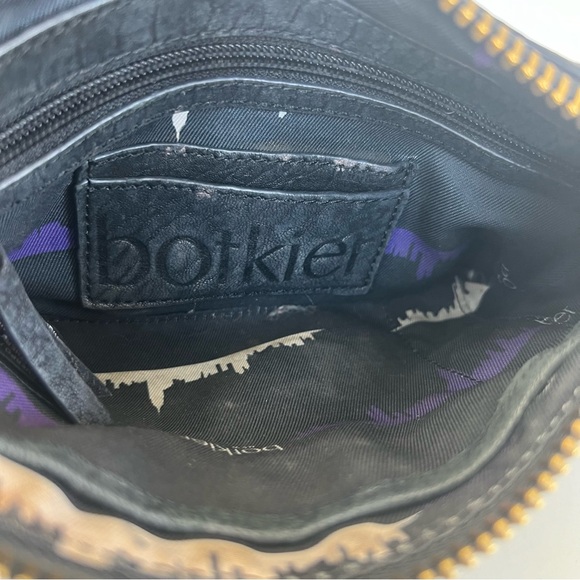 BOTKIER Logan Convertible Wristlet Black Pebbled Leather Shoulder Bag Crossbody - Picture 13 of 16